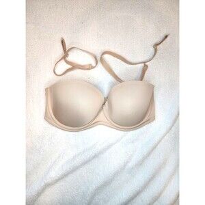 WACOAL 854119 RED CARPET CONVERTIBLE Strapless Underwire BRA 34D Beige